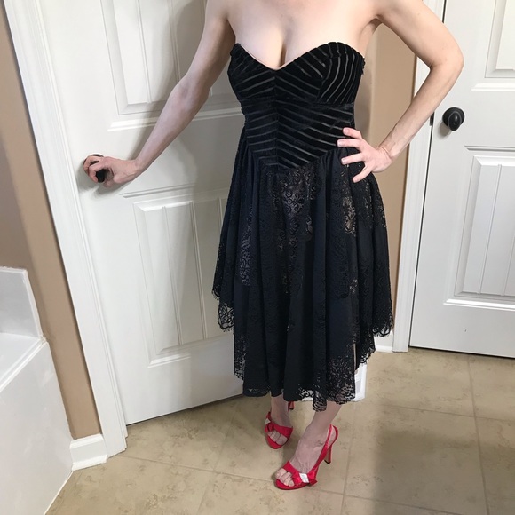 Free People Black Lace Dress. size 0 - Picture 6 of 13